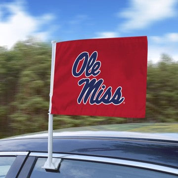 Wholesale-Ole Miss Car Flag University of Mississippi (Ole Miss) Car Flag 11" x 14" SKU: 28533