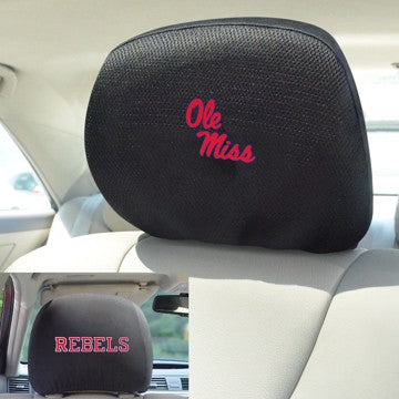 Wholesale-Ole Miss Headrest Cover University of Mississippi (Ole Miss) Headrest Cover 10"x13" - "Ole Miss" Script Logo and Wordmark SKU: 12584