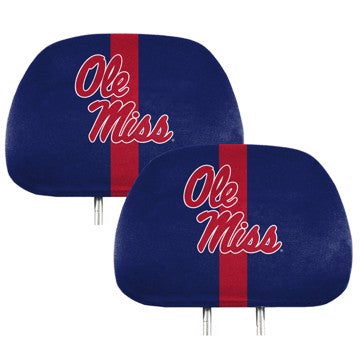 Wholesale-Ole Miss Printed Headrest Cover University of Mississippi (Ole Miss) Printed Headrest Cover 14” x 10” - "Script 'Ole Miss'" Primary Logo SKU: 62057