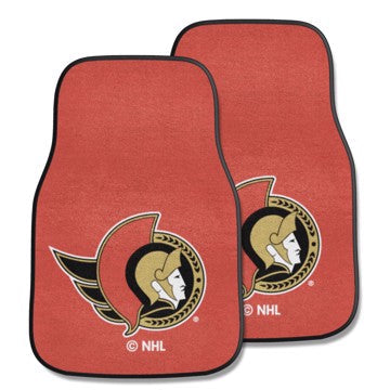 Wholesale-Ottawa Senators 2-pc Carpet Car Mat Set NHL Auto Floor Mat - 2 piece Set - 17" x 27" SKU: 10426