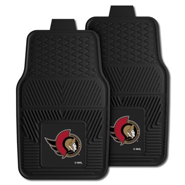 Wholesale-Ottawa Senators 2-pc Vinyl Car Mat Set NHL Auto Floor Mat - 2 piece Set - 17" x 27" SKU: 10427