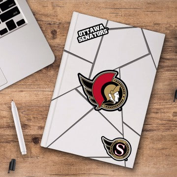 Wholesale-Ottawa Senators Decal 3-pk NHL 3 Piece - 5” x 6.25” (total) SKU: 60996