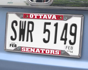 Wholesale-Ottawa Senators License Plate Frame NHL Exterior Auto Accessory - 6.25" x 12.25" SKU: 17041