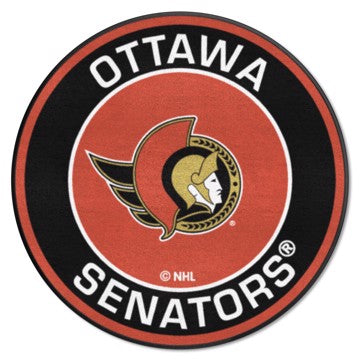 Wholesale-Ottawa Senators Roundel Mat NHL Accent Rug - Round - 27" diameter SKU: 18881