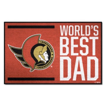 Wholesale-Ottawa Senators Starter Mat - World's Best Dad NHL Accent Rug - 19" x 30" SKU: 31164