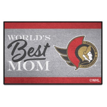 Wholesale-Ottawa Senators Starter Mat - World's Best Mom NHL Accent Rug - 19" x 30" SKU: 34157