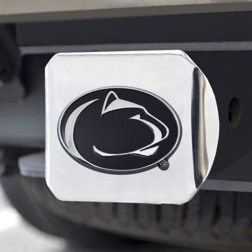 Wholesale-Penn State Hitch Cover Penn State Chrome Emblem on Chrome Hitch 3.4"x4" - "Nittany Lion" Logo SKU: 15088