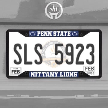 Wholesale-Penn State License Plate Frame - Black Penn State - NCAA - Black Metal License Plate Frame SKU: 31278