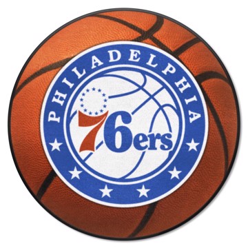 Wholesale-Philadelphia 76ers Basketball Mat NBA Accent Rug - Round - 27" diameter SKU: 10200
