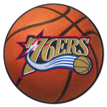 Wholesale-Philadelphia 76ers Basketball Mat - Retro Collection NBA Accent Rug - Round - 27" diameter SKU: 35367
