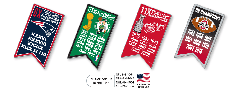 {{ Wholesale }} Philadelphia 76ers Championship Banner Pins 