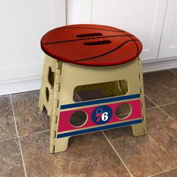 Wholesale-Philadelphia 76ers Folding Step Stool NBA Foot Stool - 14" x 13" SKU: 24416
