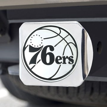 Wholesale-Philadelphia 76ers Hitch Cover NBA Chrome Emblem on Chrome Hitch - 3.4" x 4" SKU: 25080