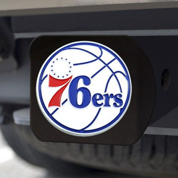 Wholesale-Philadelphia 76ers Hitch Cover NBA Color Emblem on Black Hitch - 3.4" x 4" SKU: 25077