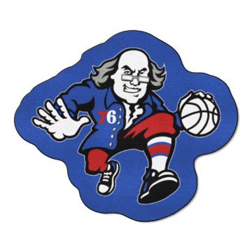 Wholesale-Philadelphia 76ers Mascot Mat NBA Accent Rug - Approximately 36" x 30.8" SKU: 21353
