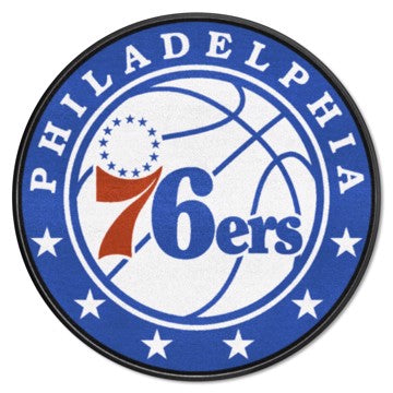 Wholesale-Philadelphia 76ers Roundel Mat NBA Accent Rug - Round - 27" diameter SKU: 18848