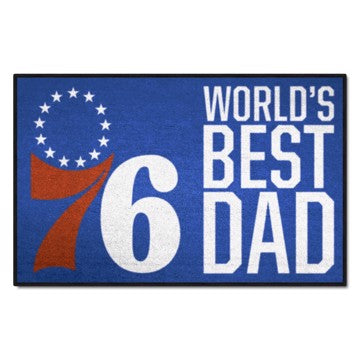 Wholesale-Philadelphia 76ers Starter Mat - World's Best Dad NBA Accent Rug - 19" x 30" SKU: 31199