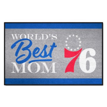 Wholesale-Philadelphia 76ers Starter Mat - World's Best Mom NBA Accent Rug - 19" x 30" SKU: 34191