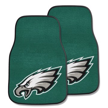 Wholesale-Philadelphia Eagles 2-pc Carpet Car Mat Set NFL Auto Floor Mat - 2 piece Set - 17" x 27" SKU: 5820