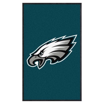 Wholesale-Philadelphia Eagles 3X5 High-Traffic Mat with Durable Rubber Backing NFL Commercial Mat - Portrait Orientation - Indoor - 33.5" x 57" SKU: 7765