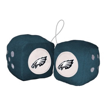 Wholesale-Philadelphia Eagles Fuzzy Dice NFL 3" Cubes SKU: 31993