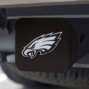 Wholesale-Philadelphia Eagles Hitch Cover NFL Chrome Emblem on Black Hitch - 3.4" x 4" SKU: 21573