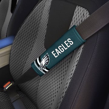 Wholesale-Philadelphia Eagles Rally Seatbelt Pad - Pair NFL Interior Auto Accessory - 2 Pieces SKU: 32109