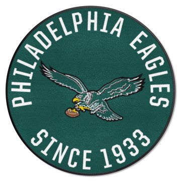 Wholesale-Philadelphia Eagles Roundel Mat - Retro Collection NFL Accent Rug - Round - 27" diameter SKU: 32656