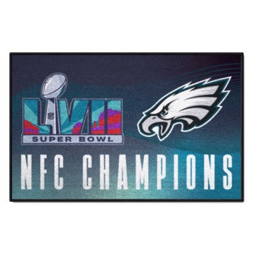 Wholesale-Philadelphia Eagles Starter Mat - NFC Champions 2023 NFL Accent Rug - 19" x 30" SKU: 38874