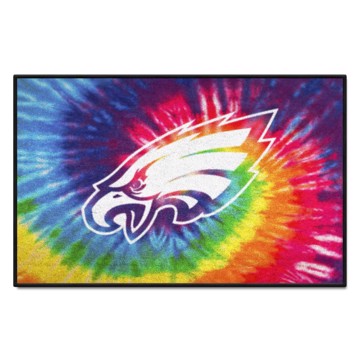 Wholesale-Philadelphia Eagles Starter Mat - Tie Dye NFL Accent Rug - 19" x 30" SKU: 34268