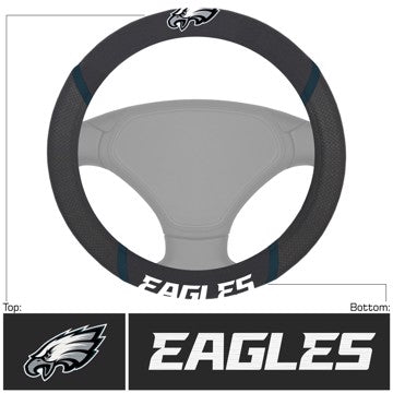 Wholesale-Philadelphia Eagles Steering Wheel Cover NFL Universal Fit - 14.5" to 15.5" SKU: 21385