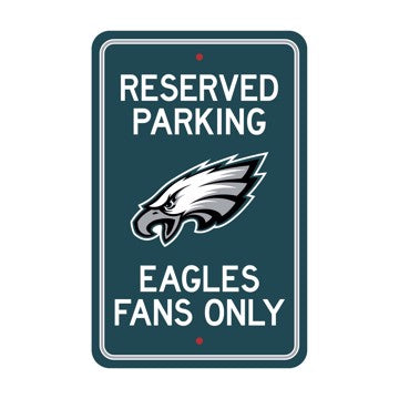 Wholesale-Philadelphia Eagles Team Color Reserved Parking Sign Décor 18in. X 11.5in. Lightweight NFL Lightweight Décor - 18" X 11.5" SKU: 32174