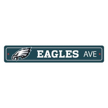 Wholesale-Philadelphia Eagles Team Color Street Sign Décor 4in. X 24in. Lightweight NFL Lightweight Décor - 4" X 24" SKU: 32225