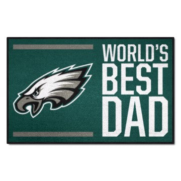 Wholesale-Philadelphia Eagles World's Best Dad Starter Mat NFL Accent Rug - 19" x 30" SKU: 18180