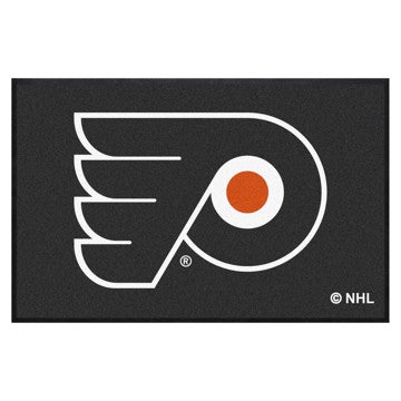 Wholesale-Philadelphia Flyers 4X6 High-Traffic Mat with Rubber Backing NHL Commercial Mat - Landscape Orientation - Indoor - 43" x 67" SKU: 12873