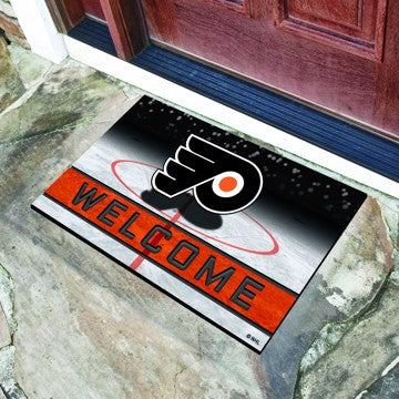 Wholesale-Philadelphia Flyers Crumb Rubber Door Mat NHL Outdoor Door Mat - 18" x 30" SKU: 21282