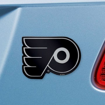 Wholesale-Philadelphia Flyers Emblem - Chrome NHL Exterior Auto Accessory - Chrome Emblem - 2" x 3.2" SKU: 14884