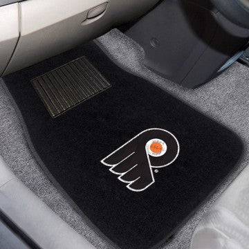 Wholesale-Philadelphia Flyers Embroidered Car Mat Set NHL Auto Floor Mat - 2 piece Set - 17" x 25.5" SKU: 17091