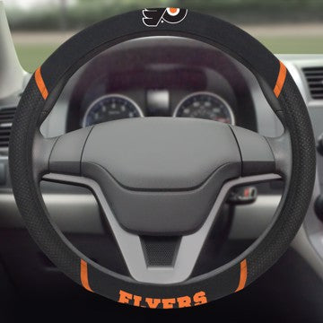 Wholesale-Philadelphia Flyers Steering Wheel Cover NHL Universal Fit - 15" x 15" SKU: 14882