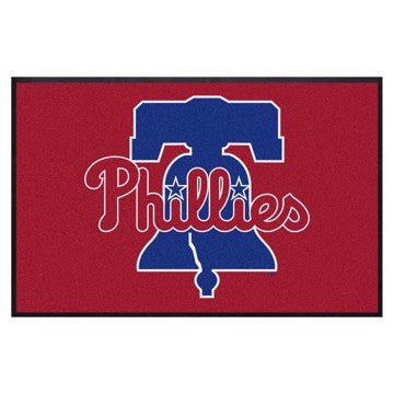 Wholesale-Philadelphia Phillies 4X6 High-Traffic Mat with Durable Rubber Backing MLB Commercial Mat - Landscape Orientation - Indoor - 43" x 67" SKU: 9594