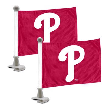 Wholesale-Philadelphia Phillies Ambassador Flags MLB Mini Suto Flags - 2 Piece - 4" x 6" SKU: 61850