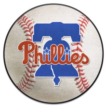 Wholesale-Philadelphia Phillies Baseball Mat MLB Accent Rug - Round - 27" diameter SKU: 29052