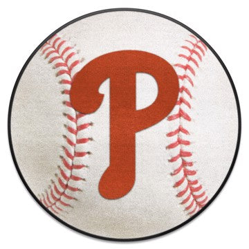Wholesale-Philadelphia Phillies Baseball Mat MLB Accent Rug - Round - 27" diameter SKU: 6450