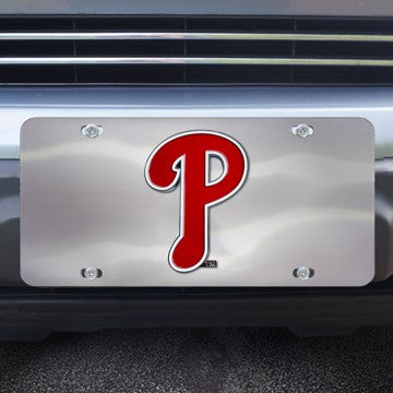 Wholesale-Philadelphia Phillies Diecast License Plate MLB Exterior Auto Accessory - 12" x 6" SKU: 27556