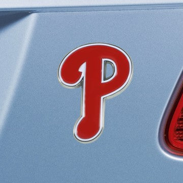 Wholesale-Philadelphia Phillies Emblem - Color MLB Exterior Auto Accessory - Color Emblem - 3.2" x 3" SKU: 26673