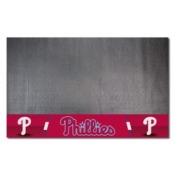 Wholesale-Philadelphia Phillies Grill Mat MLB Vinyl Mat - 26" x 42" SKU: 12164