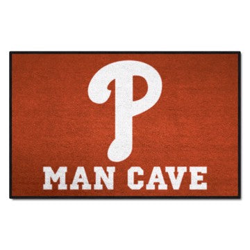 Wholesale-Philadelphia Phillies Man Cave Starter MLB Accent Rug - 19" x 30" SKU: 22451