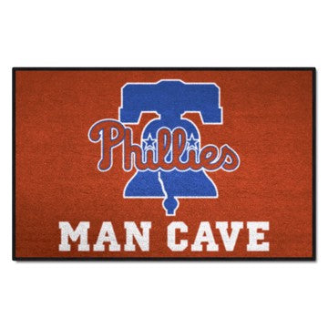 Wholesale-Philadelphia Phillies Man Cave Starter MLB Accent Rug - 19" x 30" SKU: 29044