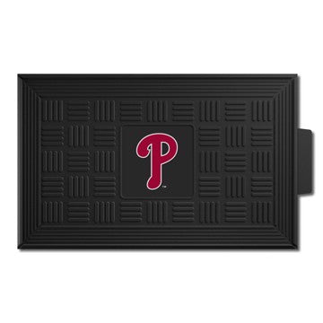 Wholesale-Philadelphia Phillies Medallion Door Mat MLB Outdoor Door Mat - 19.5" x 31" SKU: 11309