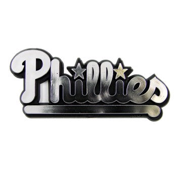 Wholesale-Philadelphia Phillies Molded Chrome Emblem MLB Plastic Auto Accessory SKU: 60229